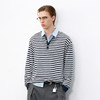 714street亚麻条纹亨利领长袖 商品缩略图0