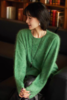 显白柔光竹绿拉绒高级软糯丰盈羊绒羊毛衫 商品缩略图3