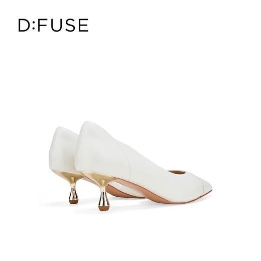 Dfuse迪芙斯2026春季新款尖头中空细跟柔软羊皮通勤高跟单鞋女鞋DFE1114020 商品图13