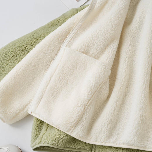 女士长绒摇粒绒保暖连帽外套 商品图9