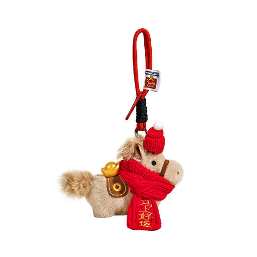 买一送一【小马毛绒挂件钥匙扣】2026马年春节红色围巾毛绒马新年礼物包包挂件马年吉祥物装饰品 商品图4