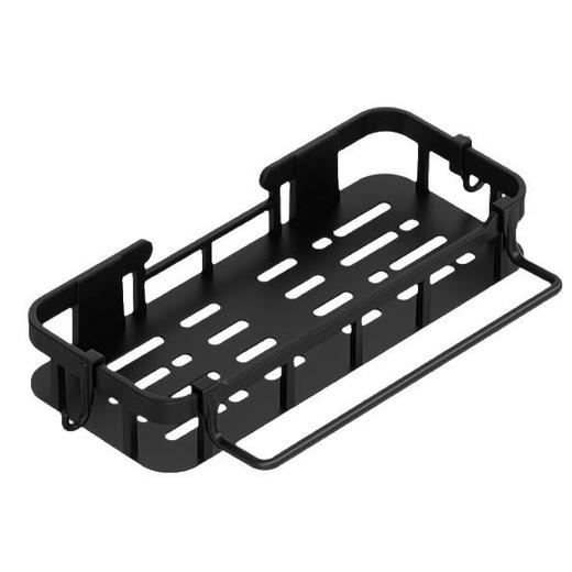 新款免打孔浴室塑料长方架淋浴房卫生间浴室单层壁挂收纳架 商品图4