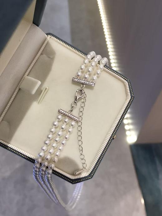 【私席真珠·新年盛宴】三层毛衣链S925银极光淡水珍珠长链4-4.5m 圆 商品图3