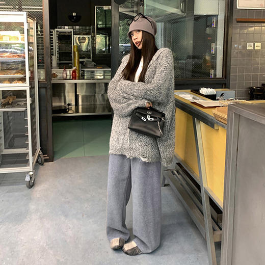 【合作款】百搭垂感显瘦毛巾糯米裤  yc0112004 商品图1