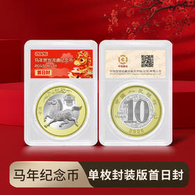 【马币马钞】2026丙午马年生肖纪念币钞  人民银行发行 封装评级