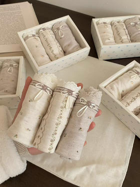 3条装！仙仙蕾丝内裤7A抑菌内裤 提花肌理千鸟格温柔清新