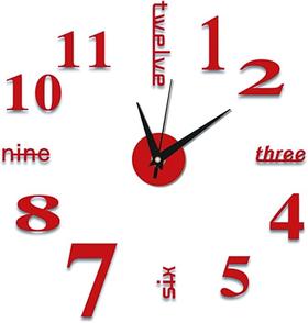 出口欧美款 DIY创意时钟  时钟数字墙贴  客厅简约时尚装饰 走时精准 自己动手 创意十足