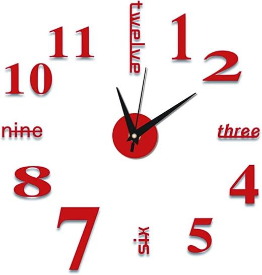 出口欧美款 DIY创意时钟  时钟数字墙贴  客厅简约时尚装饰 走时精准 自己动手 创意十足 商品图0