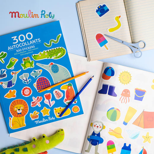 Moulin Roty 贴纸书（含300个贴纸） 缤纷乐系列 手工玩具 适合2岁+ 法国品牌 -661617 商品图3