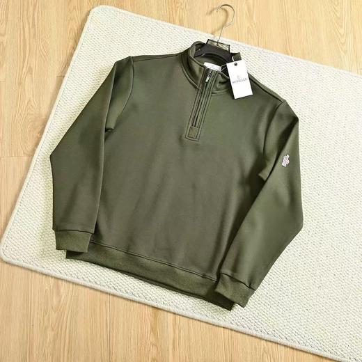 蒙口2025年新款男士秋冬季半拉链立领加绒长袖 商品图3