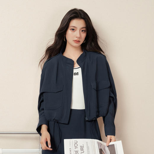 【商场同款】诗凡黎休闲工装短外套25秋新款抽绳上衣女3G7210901 商品图4