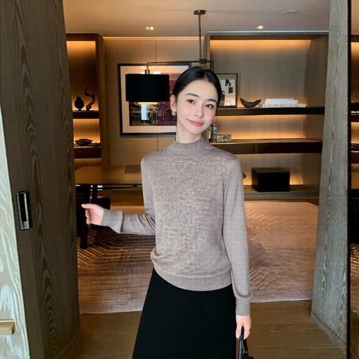 【半高领】百搭微宽松套头针织打底衫 商品图2