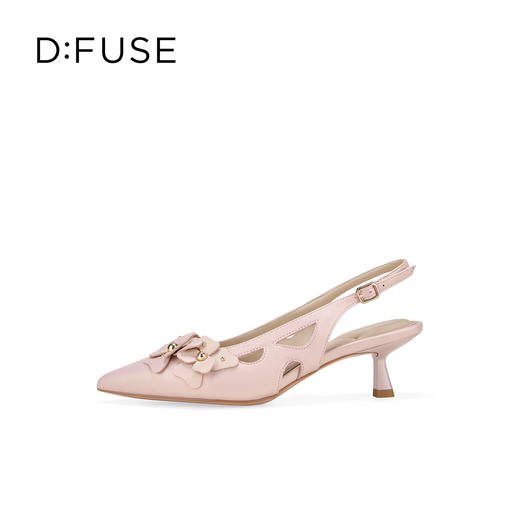 Dfuse迪芙斯2026春季新款尖头细跟格桑花柔软羊皮通勤高跟凉鞋女鞋DFE1114021 商品图6