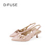 Dfuse迪芙斯2026春季新款尖头细跟格桑花柔软羊皮通勤高跟凉鞋女鞋DFE1114021 商品缩略图7