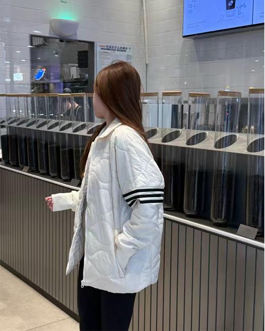 三叶草情侣同款立领保暖拉链运动休闲棉服棉衣外套 商品图2