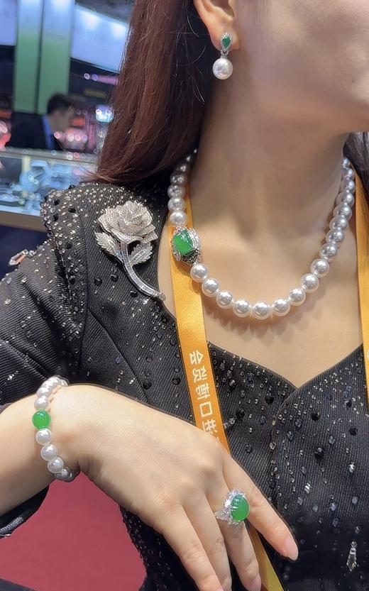 GAONAS 仿珍珠耳饰 时尚显贵奢丽14mm白色珠耳环11707EW 商品图3