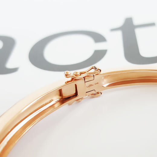 莱绅通灵AU750玫瑰金经典时尚0.980克拉群镶钻石手镯58号（活扣） 231225NJS62 商品图5