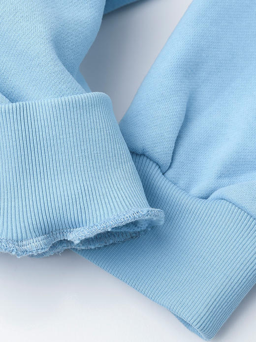 花灰色圆领短款卫衣 亮片字母印花宽松落肩袖休闲显瘦秋冬通勤温柔气质百搭套头上衣 商品图3