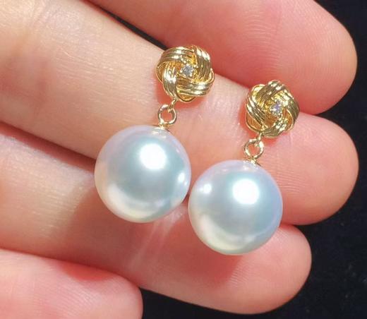 【私席真珠·新年盛宴】极光澳白耳环，10-11mm （孤品） 商品图1