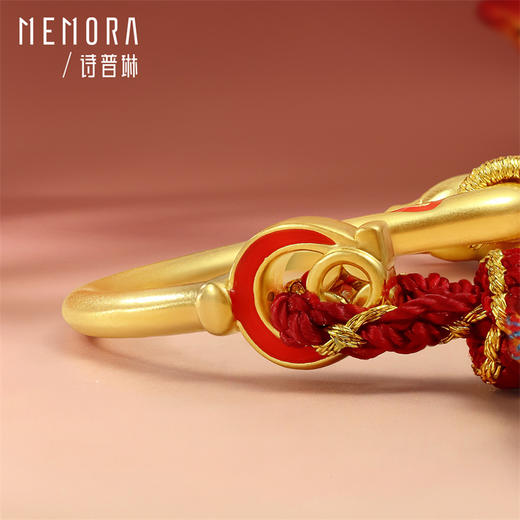 【新品首发】马上金喜系列足金生肖马手镯 编绳手链年轻女士儿童 MEMORA诗普琳HB351801 商品图6