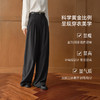 【严选】诗凡黎阔腿拖地通勤休闲长裤2026春新款高腰简约捏褶垂感直筒西裤7H1250311 商品缩略图2