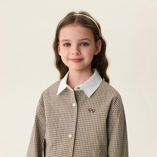 马克珍妮英伦学院女童Miu系格纹套装2026年春装新款560289 商品图3