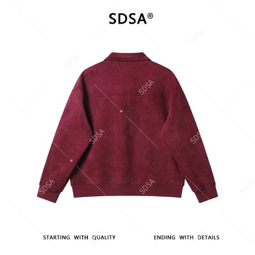 26WY40SDSA男士秋冬新款痞帅男装美式复古拼接扎染氨纶翻领卫衣百搭舒适 商品图5