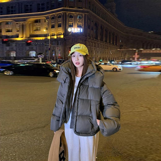 【合作款】休闲百搭加厚保暖立领连帽短款棉服 商品图2