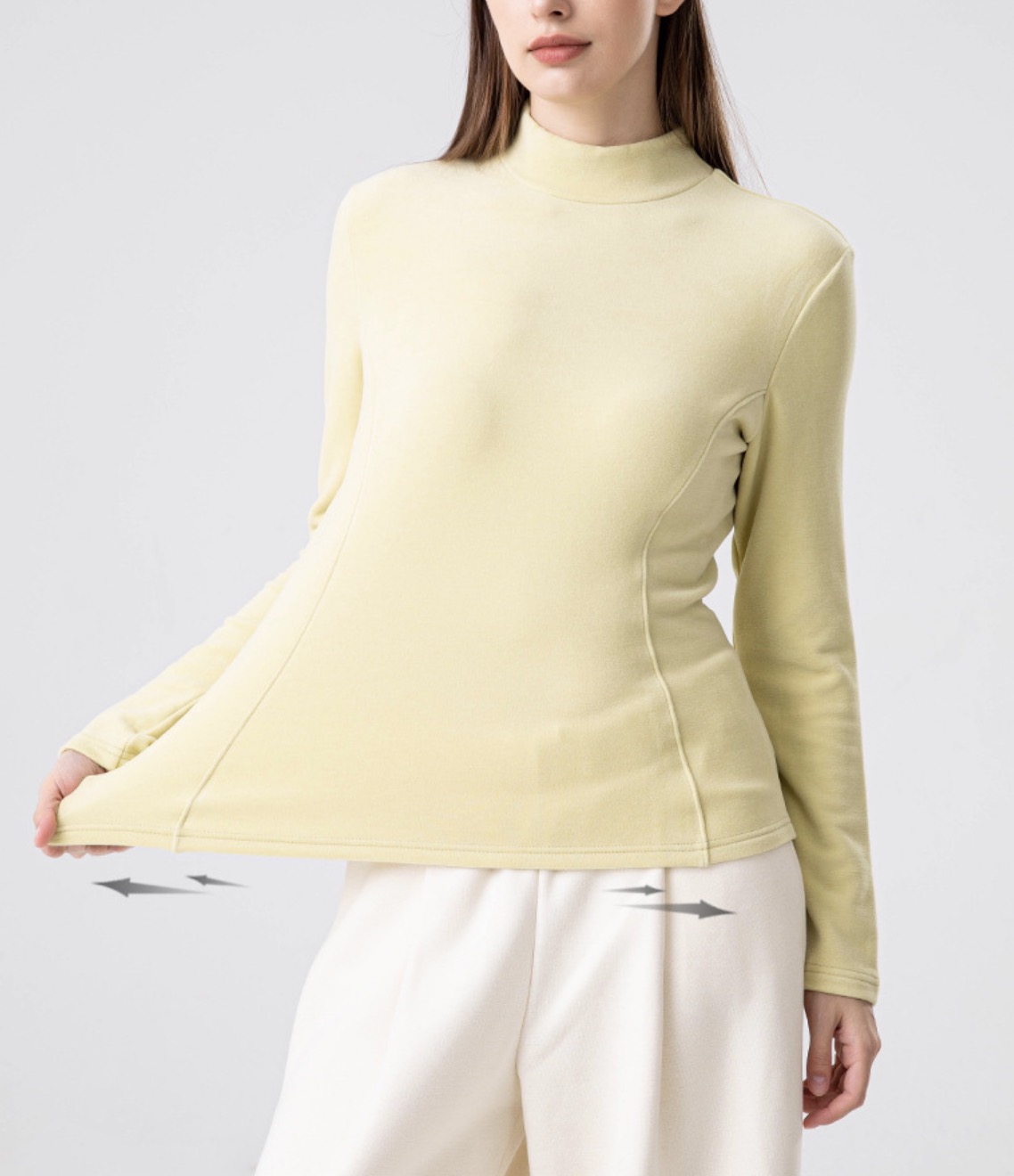 「老顾客福利款—羊毛蚕丝空气层打底上衣」洛诗琳新款莫兰迪色系半高领打底上衣2025秋冬万能养肤空气层修身上衣(7天左右发货)yz34740