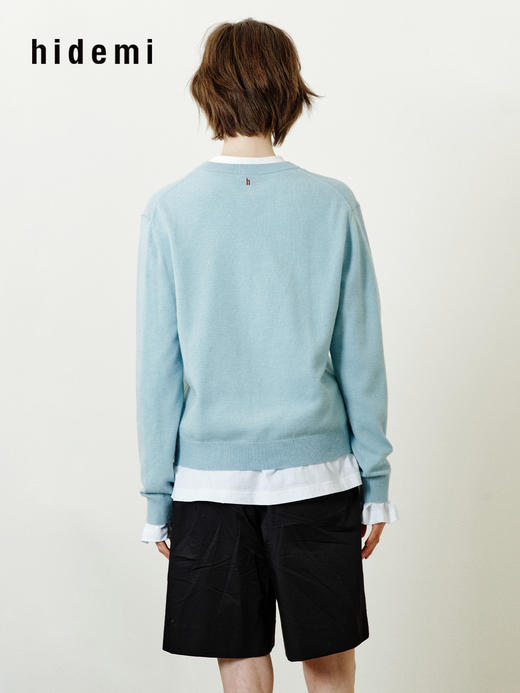 hidemi副线小h 设计感撞色套头上衣毛衣打底针织衫 商品图10