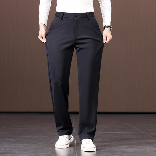【加绒】【DDT】大依优型大码直筒商务休闲裤长裤舒适弹力休闲商务简约百搭加肥加大男装 商品图6
