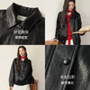 【严选】诗凡黎甜酷机车风PU皮衣外套2026春新款百搭通勤黑色短夹克上衣女7H1210131 商品缩略图2