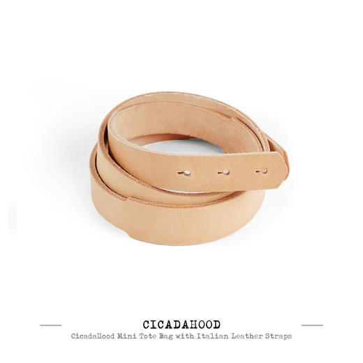 意大利植鞣皮肩带（Cicadahood 日本重磅帆布迷你托特袋配件） 商品图1