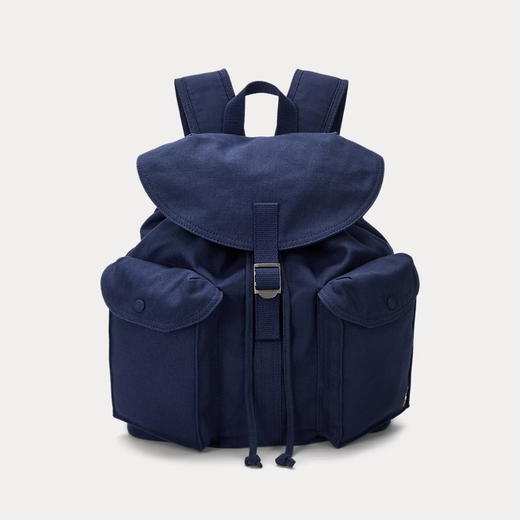 复古丹宁双肩包，小标刺绣工艺。大容量可调节肩带帆布包E010688 商品图6