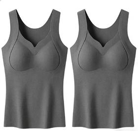 买一送一 0.7%桑蚕丝 0.7%绵羊毛 羊毛蚕丝双提拉背心   A-5592