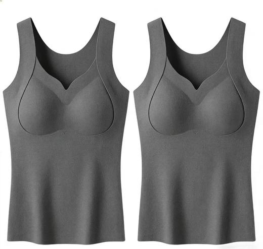 买一送一 0.7%桑蚕丝 0.7%绵羊毛 羊毛蚕丝双提拉背心   A-5592 商品图0