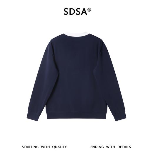 26WY30SDSA男士秋冬新款痞帅男装韩版简约撞色假两件圆领百搭宽松上衣 商品图5