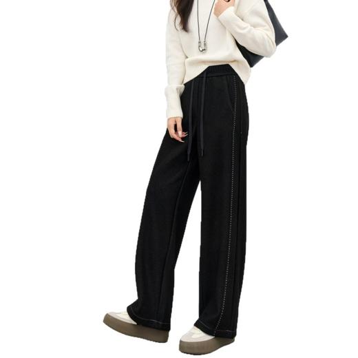 【加厚石墨烯牛仔裤】25冬女装新款加厚保暖牛仔阔腿直筒牛仔休闲裤 商品图6