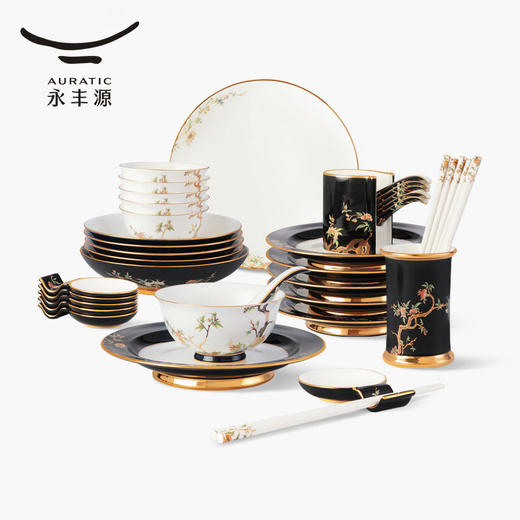 永丰源 夫人瓷石榴家园30头/31头/44头/91头餐具套装中式陶瓷餐具 瓷器产品不支持七天无理由 商品图4