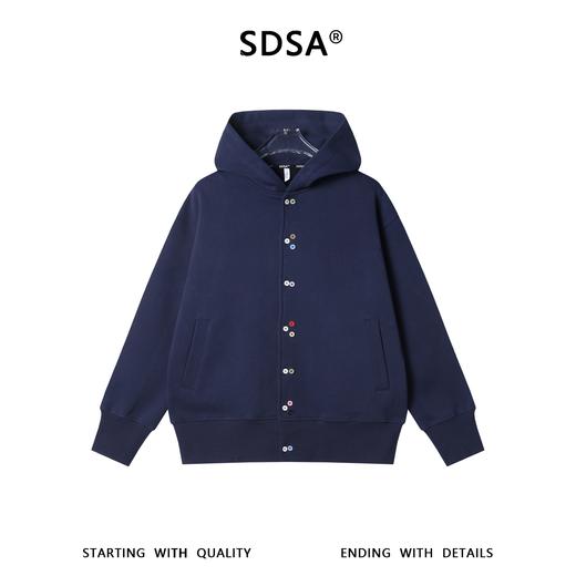 26WY25SDSA男士秋冬新款痞帅男装韩版简约彩色纽扣开衫连帽卫衣百搭宽松 商品图1