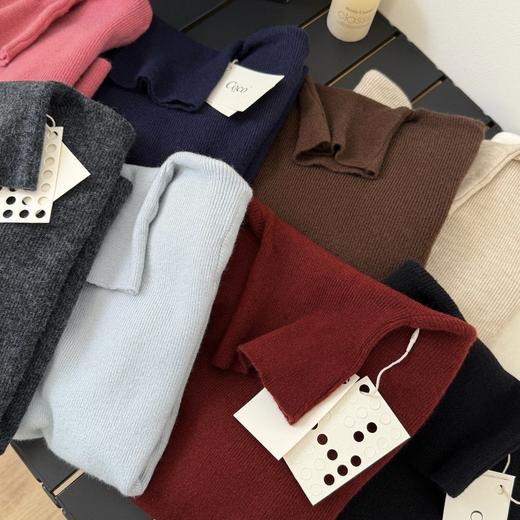 【福利清仓任选2件】Coco Aaliyah韩系中领/高领针织衫 羊毛混纺软糯亲肤舒适保暖 弹力巨佳包容不同身材 显瘦百搭自带气质 多色可选 均码90-140斤 商品图9