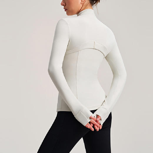 跃牌【轻匀系列】2025新款立领金拉链瑜伽服外套女开衫跑步运动夹克收腰显瘦健身服WT8025 商品图1