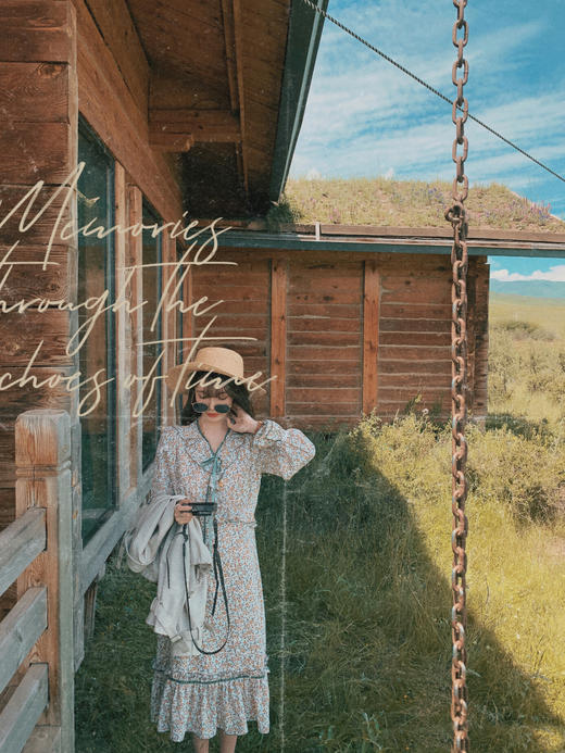 金蘑菇菇【 海牙秋天】法式茶歇裙印花裙碎花裙气质连衣裙中长款 商品图0