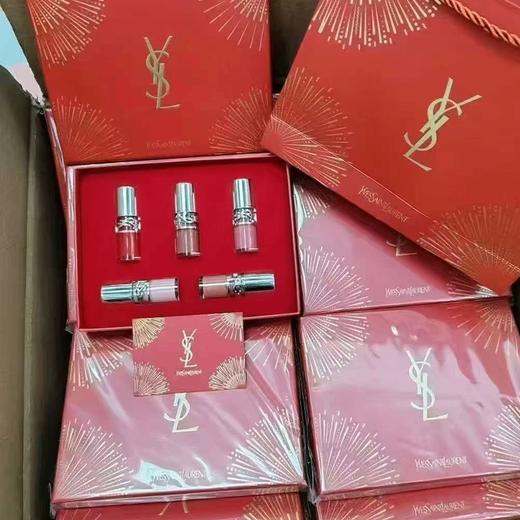 送礼袋【圣罗兰新春版礼盒】YSL圣罗兰啵啵唇冻唇蜜五件套3ml*5支 香港直邮 商品图12