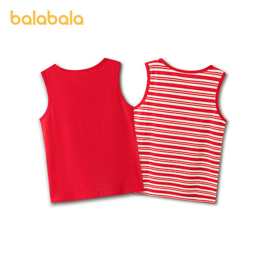 巴拉巴拉儿童背心新年男童宝宝中童打底棉软亲肤无袖两件装舒适 商品图2