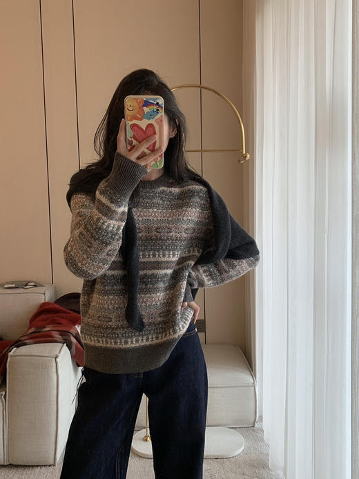 16-5 小禾 绵羊毛牦牛绒混纺 围巾 三角巾 商品图6