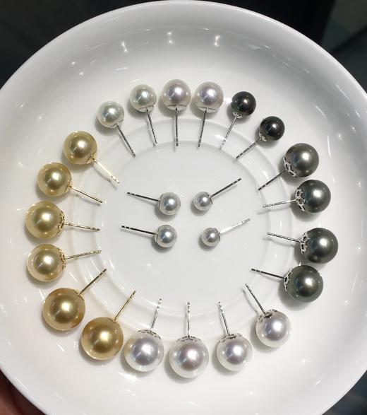 【私席真珠·新年盛宴】缅甸金珠 ·18k金镶嵌海水珍珠耳针 商品图2