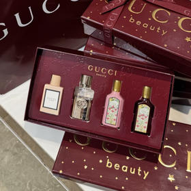 Gucci新款圣诞红盒 香水四件套 5ml*4