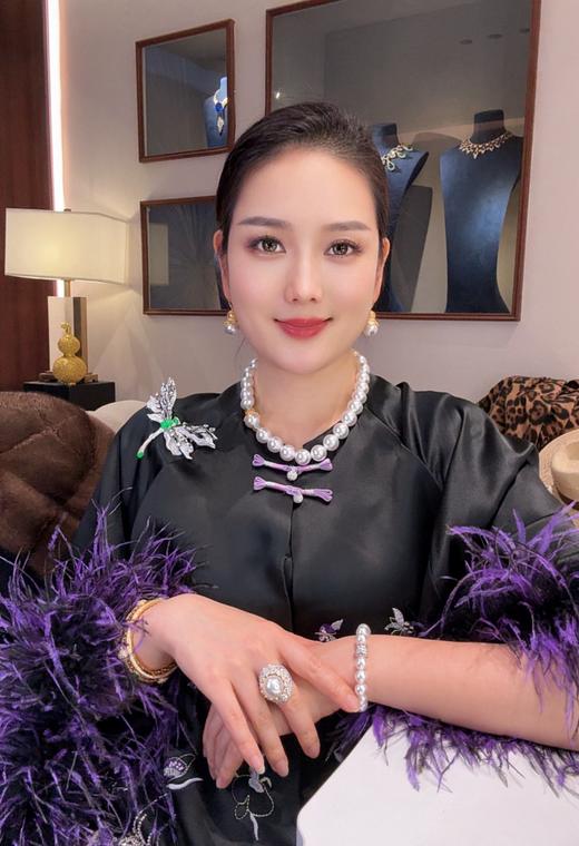 高定设计款绿色蜻蜓胸针11721ZG 商品图2