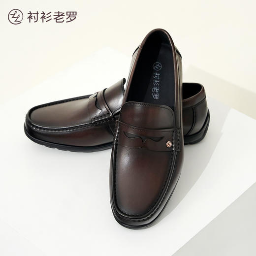 【总裁办公】磁疗减震乐福牛皮鞋247B0S311N 商品图0